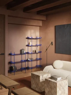 Best Westwing Collection Console en métal Taru Bleu roi, mat