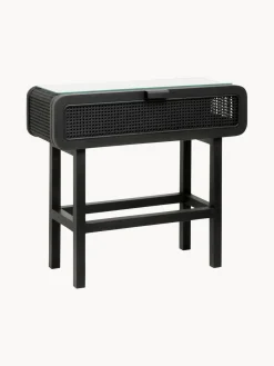New Nordal Console en teck avec tressage en rotin Merge