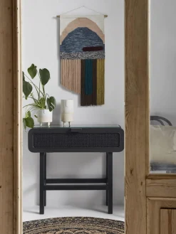 New Nordal Console en teck avec tressage en rotin Merge