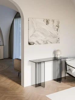 Best Westwing Collection Console en verre Anouk Gris, transparent