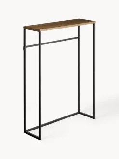 Clearance Yamazaki Console étroite Tower Noir, bois foncé