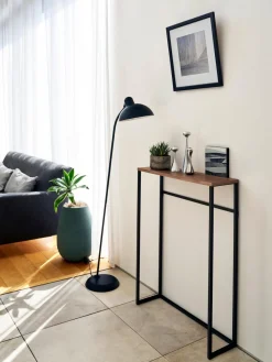 Clearance Yamazaki Console étroite Tower Noir, bois foncé