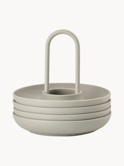 Clearance Zone Denmark Coquetiers avec support Henk, 4 pièces Grège