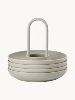 Clearance Zone Denmark Coquetiers avec support Henk, 4 pièces Grège