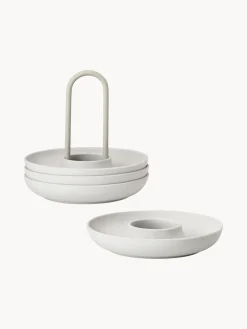 Hot Zone Denmark Coquetiers avec support Henk, 4 pièces Gris clair