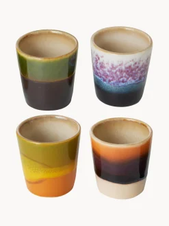 Online HKLIVING Coquetiers en céramique émaillée peinte à la main 70's, 4 élém.