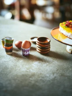 Online HKLIVING Coquetiers en céramique émaillée peinte à la main 70's, 4 élém.