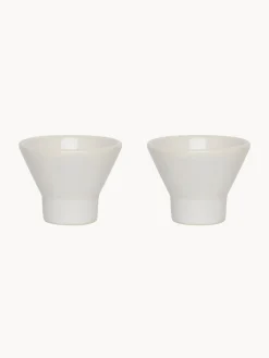 Sale Oyoy Living Design Coquetiers faits à la main Yuka, 2 pièces Blanc