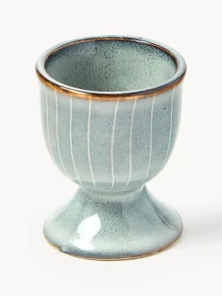Fashion Broste Copenhagen Coquetiers faits main Nordic Sea, 2 pièces Gris-bleu, chiné