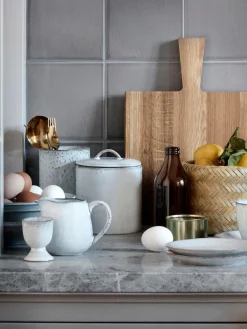 Clearance Broste Copenhagen Coquetiers faits main Nordic Sand, 2 pièces Gris clair, chiné
