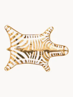 Best Jonathan Adler Coupelle décorative en porcelaine Zebra Doré, blanc