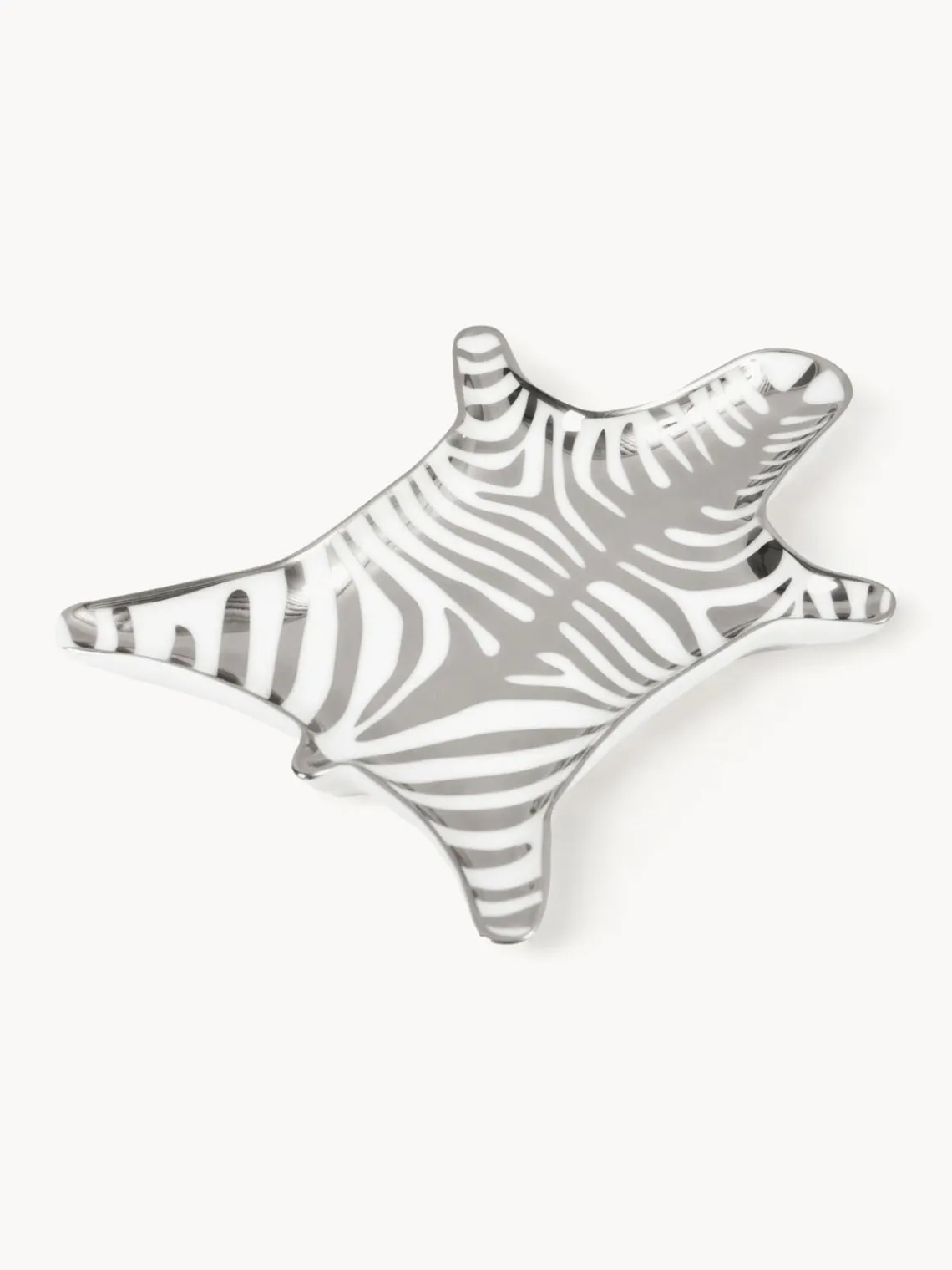 Hot Jonathan Adler Coupelle décorative en porcelaine Zebra Blanc, argenté