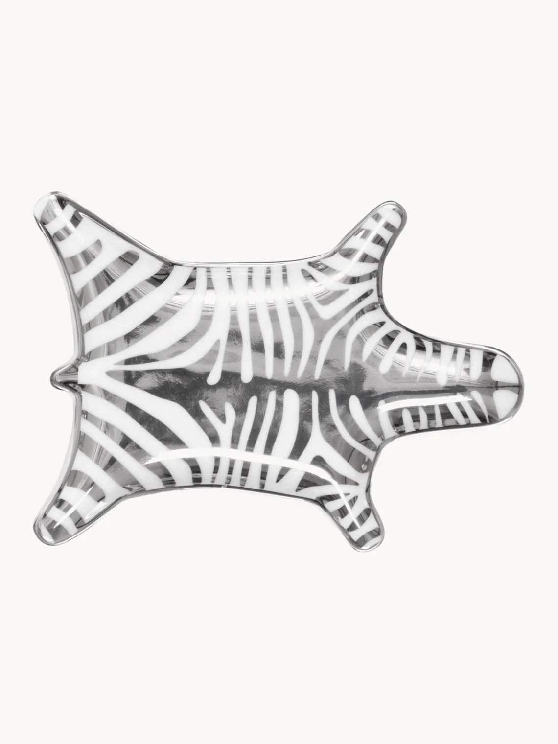 Hot Jonathan Adler Coupelle décorative en porcelaine Zebra Blanc, argenté
