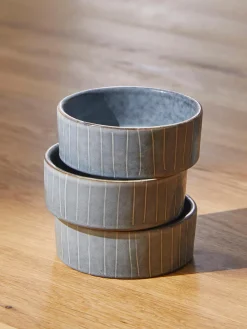 Discount Broste Copenhagen Coupelles à dip artisanales Nordic Sea, 4 pièces Gris-bleu, chiné