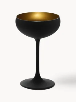 Online Stölzle Lausitz Coupes à champagne en cristal Elements, 6 pièces Noir, doré