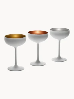 Discount Stölzle Lausitz Coupes à champagne en cristal Elements, 6 pièces Blanc, doré
