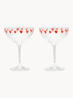 Outlet Anna + Nina Coupes à champagne en cristal Classic Love, 2 pièces