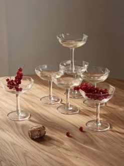 Online Broste Copenhagen Coupes à champagne soufflées bouche Limfjord, 4 pièces