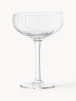 New Bloomingville Coupes à champagne striées Astrid, 6 pièces