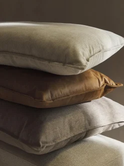 Best Westwing Collection Coussin canapé en cuir recyclé Lennon Cuir brun