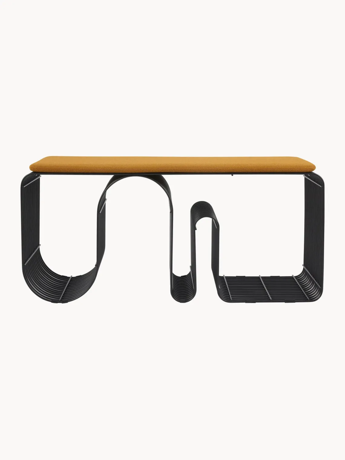Best AYTM Coussin d'assise pour banc en bouclette Curva Brun clair