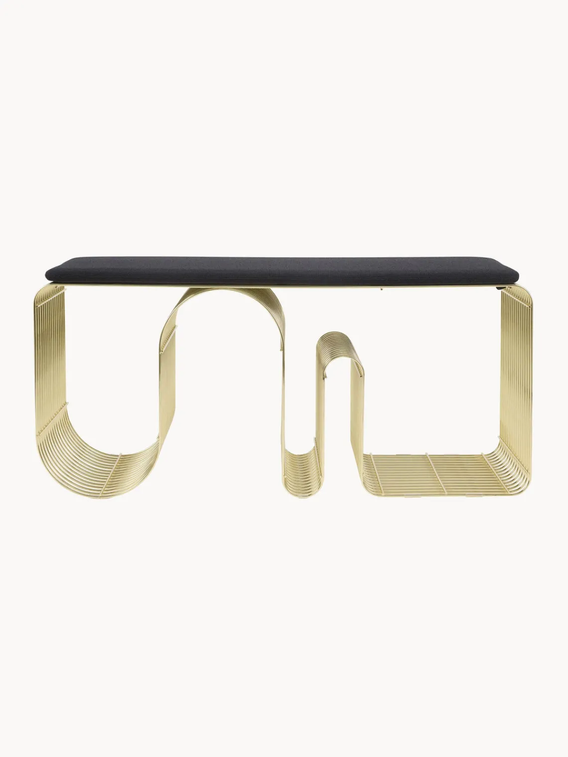 Fashion AYTM Coussin d'assise pour banc en bouclette Curva Noir