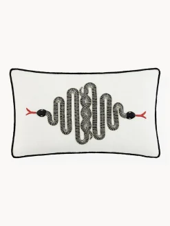 Sale Jonathan Adler Coussin déco en lin Snake