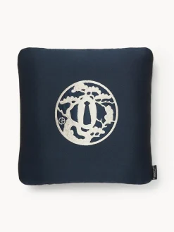 Hot Armani Casa Coussin décoratif avec logo Giorgio Armani Japan Bleu foncé, blanc