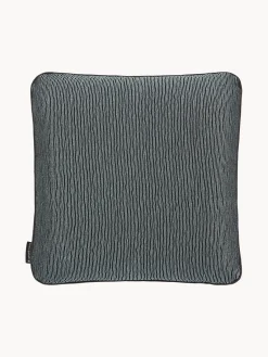 Discount Armani Casa Coussin décoratif avec logo Giorgio Armani Janette Anthracite, vert olive