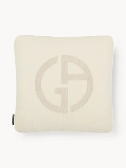 Discount Armani Casa Coussin décoratif avec logo Giorgio Armani Janette Tons beiges