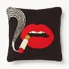 Online Jonathan Adler Coussin décoratif en laine Lips Smolder