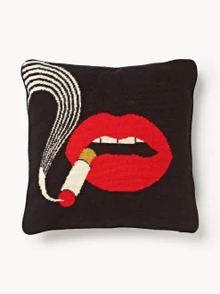 Online Jonathan Adler Coussin décoratif en laine Lips Smolder