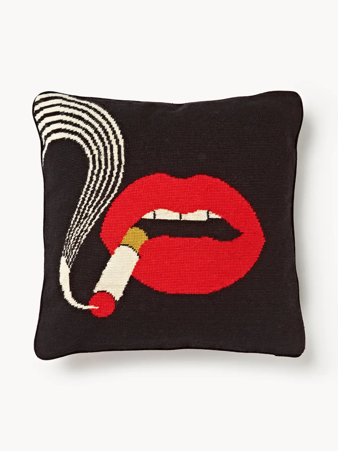 Online Jonathan Adler Coussin décoratif en laine Lips Smolder