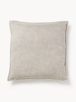 Best Westwing Collection Coussin de canapé en mélange de lin Lennon Mélange de lin gris