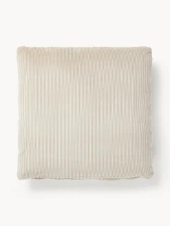 Best Westwing Collection Coussin de canapé en velours côtelé Melva Velours côtelé beige clair