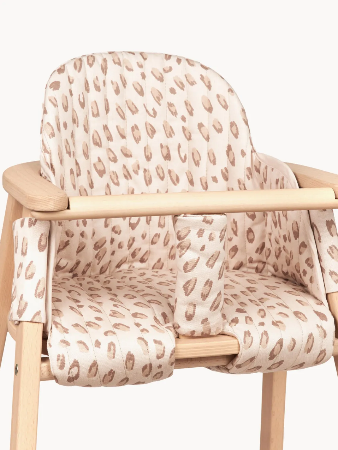 Clearance Nobodinoz Coussin de chaise haute en coton bio Growing Green Pêche, beige