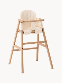 Best Nobodinoz Coussin de chaise haute en coton bio Growing Green Blanc crème, moucheté