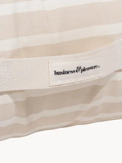 Clearance Business & Pleasure Coussin de sol de jardin rayé Cozy Beige clair, blanc crème