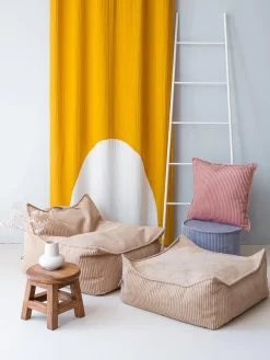 Fashion Wigiwama Coussin de sol en velours côtelé pour enfant Sugar Velours côtelé beige