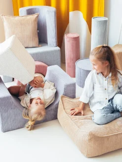 Fashion Wigiwama Coussin de sol en velours côtelé pour enfant Sugar Velours côtelé beige