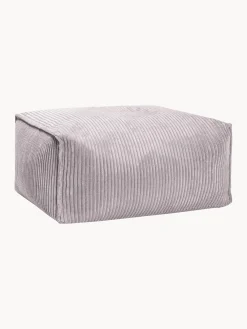 Clearance Magma Coussin de sol en velours côtelé Shara Gris clair