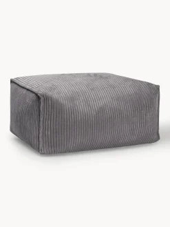 Clearance Magma Coussin de sol en velours côtelé Shara Gris foncé