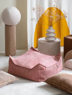 Sale Wigiwama Coussin de sol en velours côtelé pour enfant Sugar Velours côtelé vieux rose