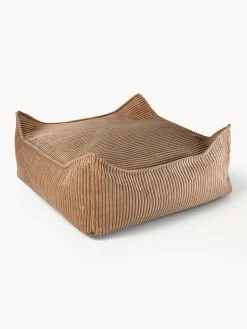 Hot Wigiwama Coussin de sol en velours côtelé pour enfant Sugar Velours côtelé brun clair