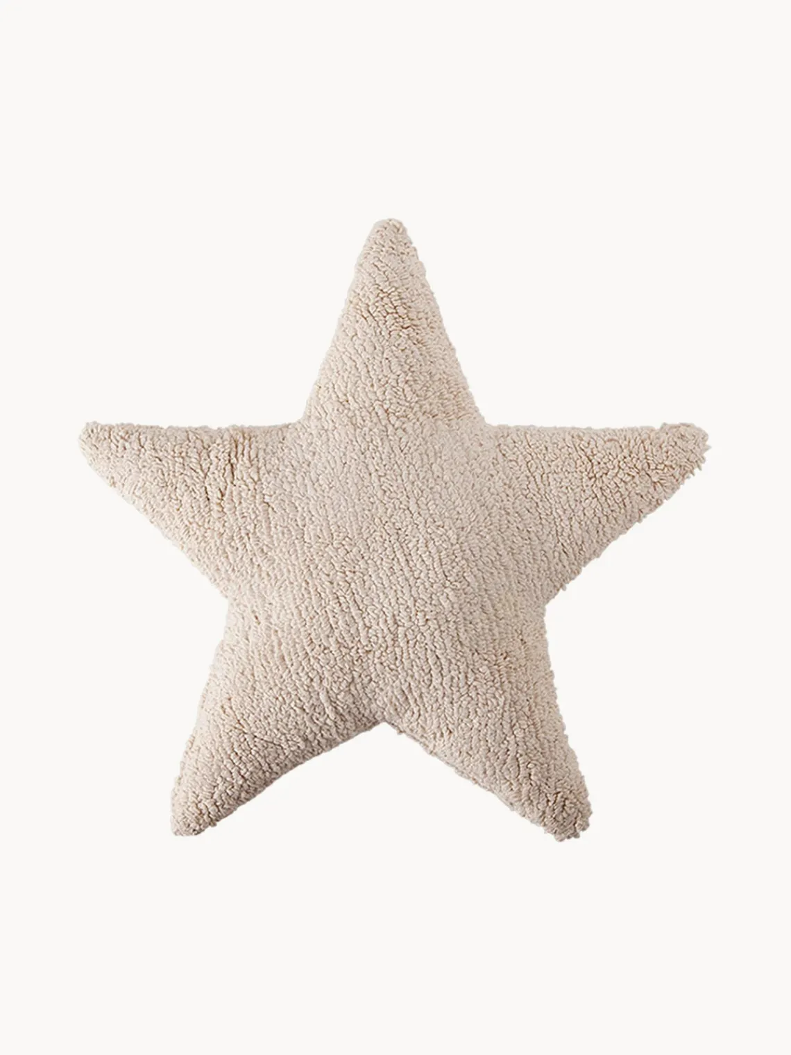 New Lorena Canals Coussin douillet artisanal en coton Star Beige clair