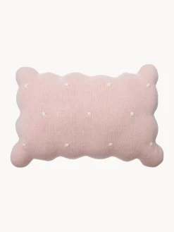 Best Lorena Canals Coussin douillet en coton brodé à la main Biscuit Rose pâle, blanc cassé