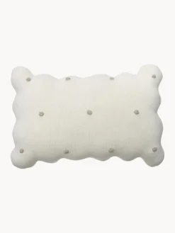 Best Lorena Canals Coussin douillet en coton brodé à la main Biscuit Blanc cassé, beige clair