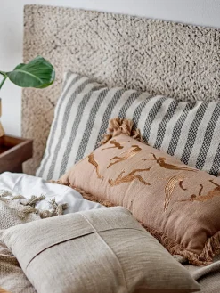 Discount Bloomingville Coussin en coton avec franges Risca