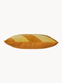 Fashion HKLIVING Coussin en coton fait main April Orange, jaune moutarde