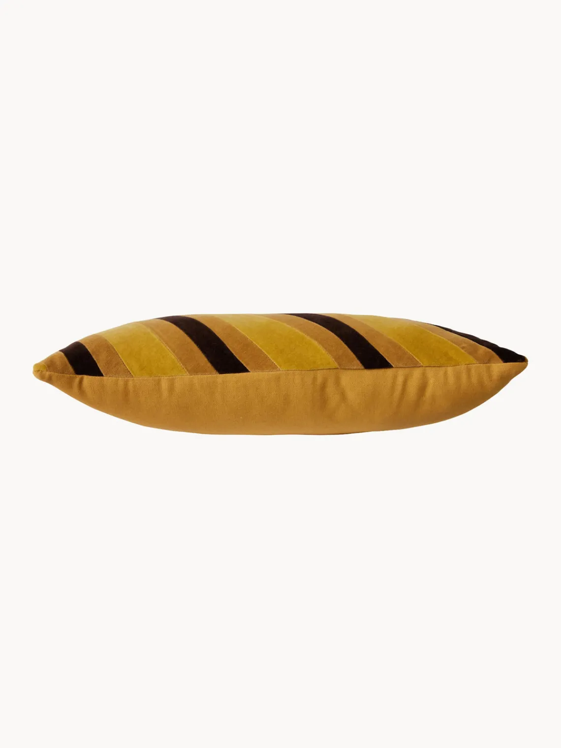 Hot HKLIVING Coussin en coton fait main Striped Tons jaunes, noir